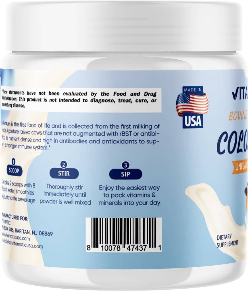 Vitamatic Bovine Colostrum | 30% IgG | 30 Servings