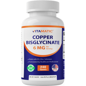 Vitamatic Copper & Zinc Complex | D3 + Selenium | 240ct
