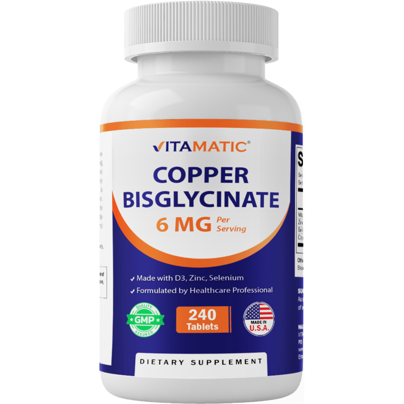 Vitamatic Copper & Zinc Complex | D3 + Selenium | 240ct