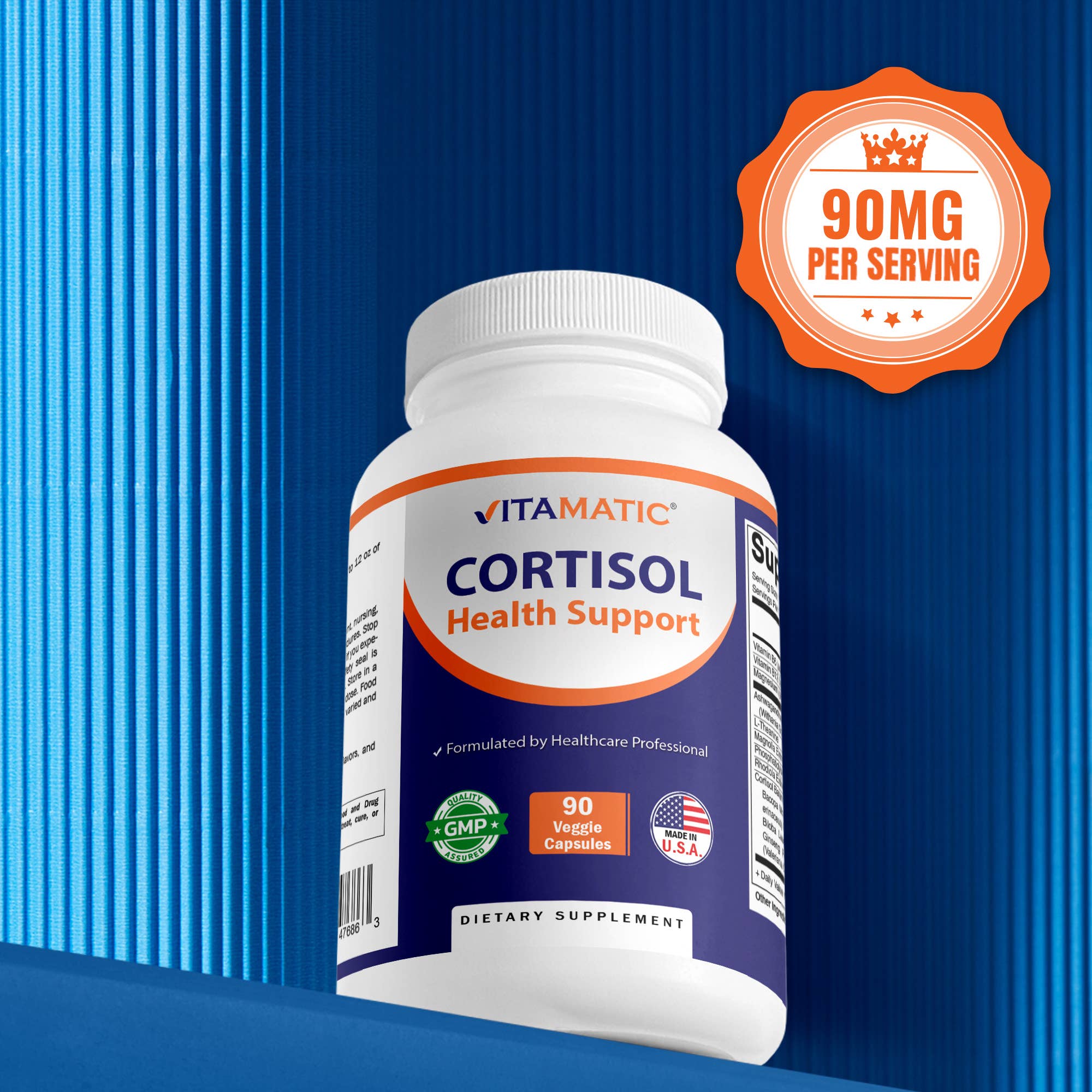 Vitamatic Cortisol Support | Ashwagandha & Rhodiola | 90ct