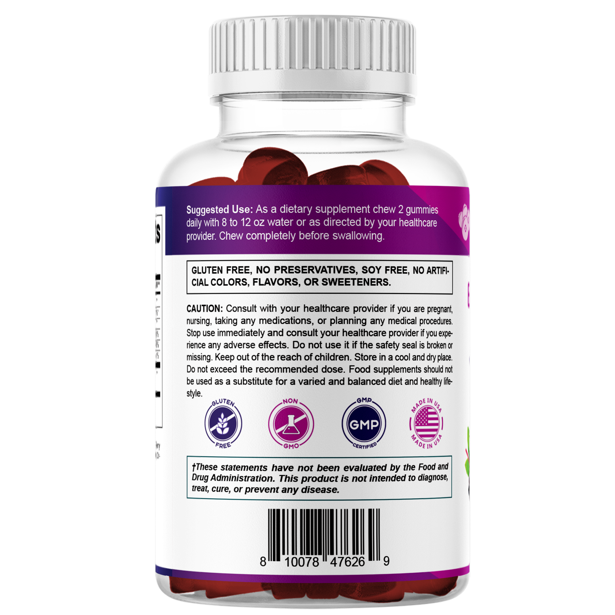 Vitamatic Elderberry Gummies | Zinc & Vitamin C | 60ct