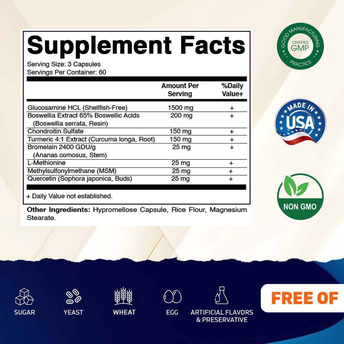 Vitamatic Glucosamine & Chondroitin | MSM | 180ct