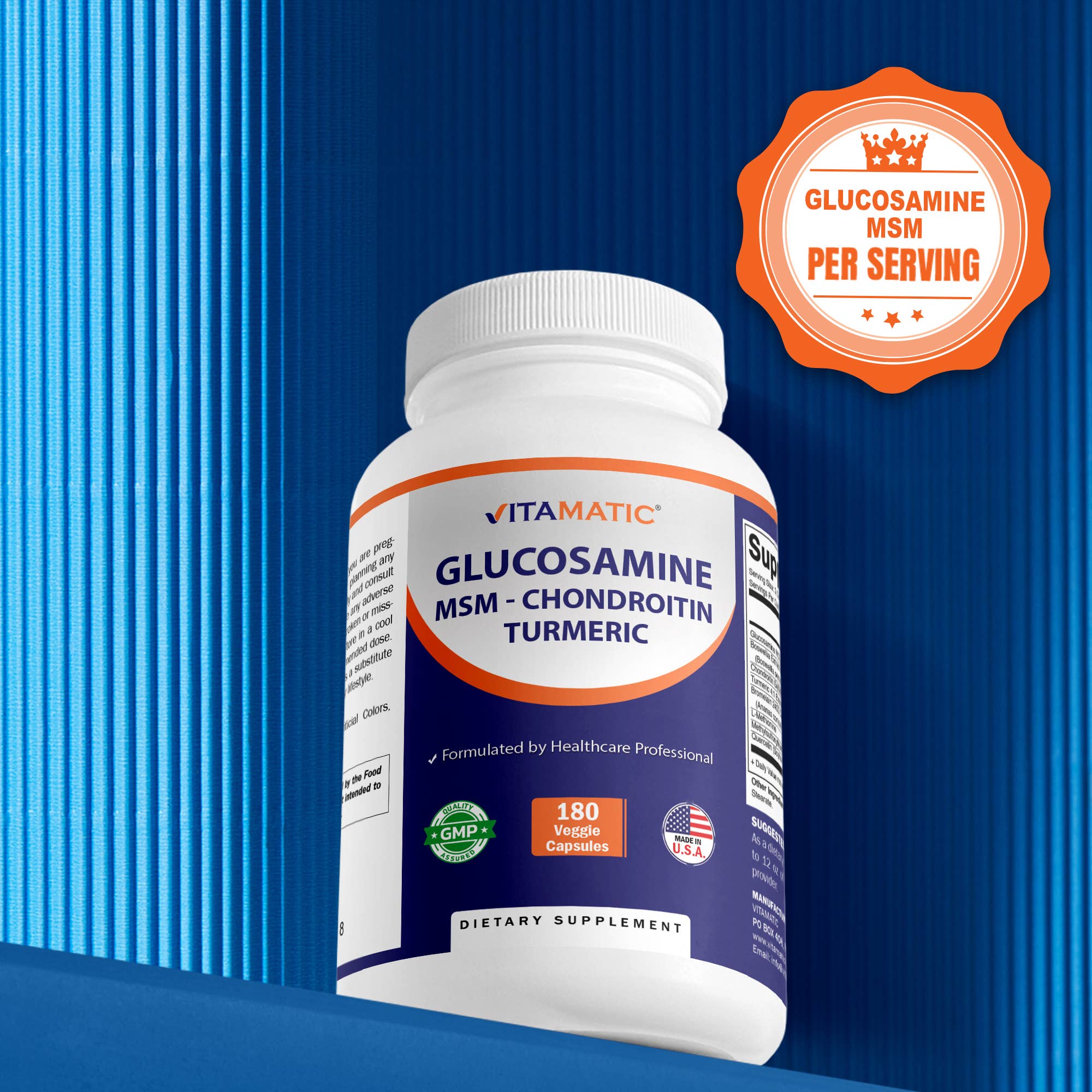 Vitamatic Glucosamine & Chondroitin | MSM | 180ct