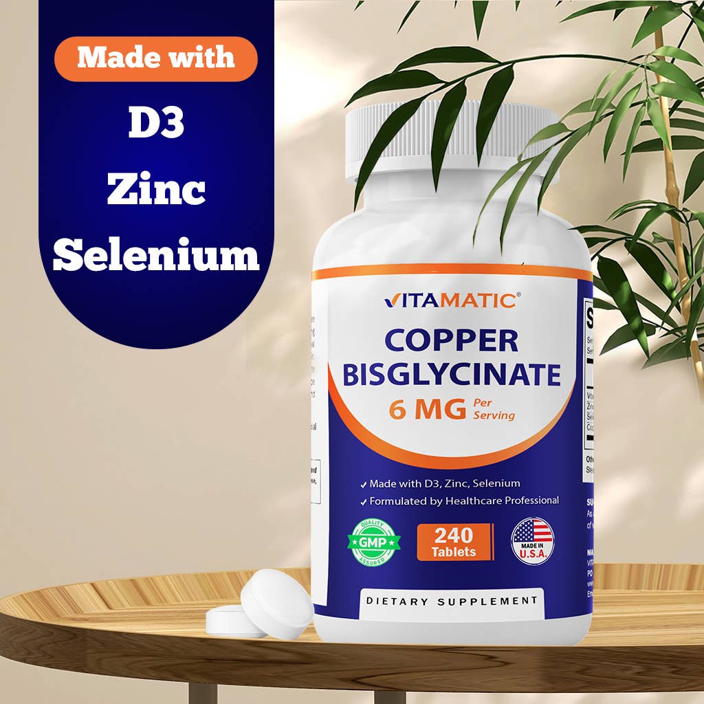 Vitamatic Copper & Zinc Complex | D3 + Selenium | 240ct