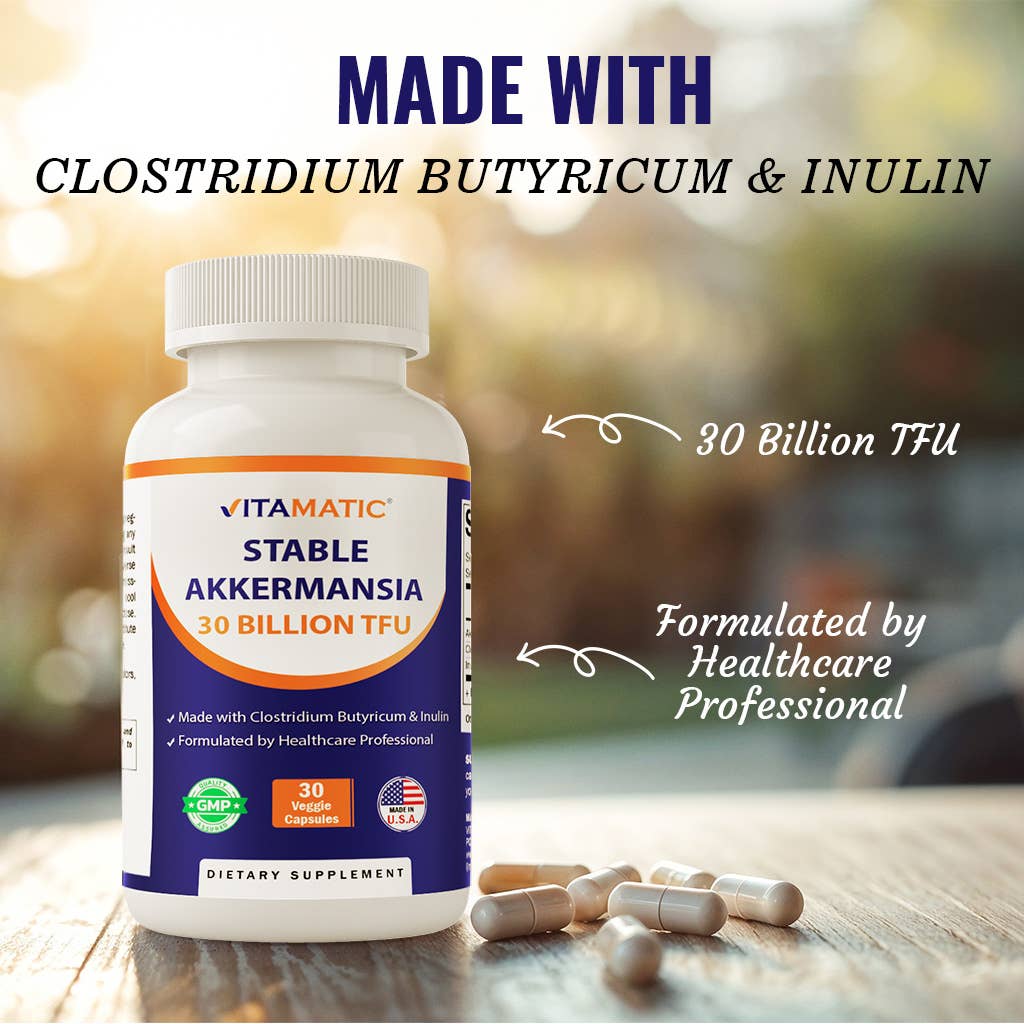 Vitamatic Akkermansia 30B | Metabolic Support | 30ct