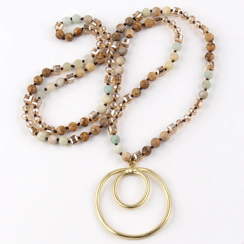 Semi-precious Stone Pendant Necklace