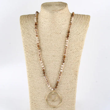 Semi-precious Stone Pendant Necklace
