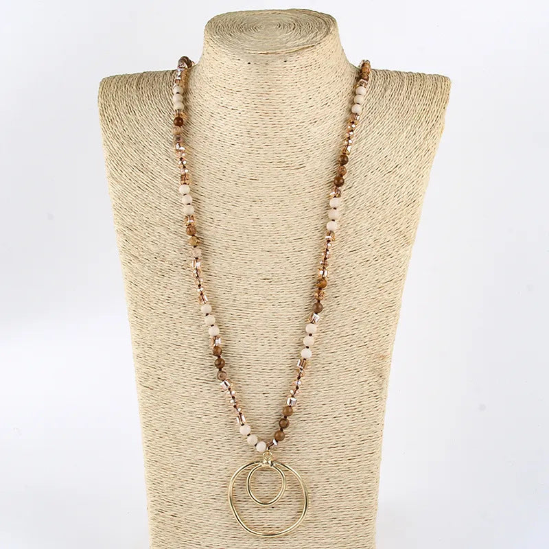 Semi-precious Stone Pendant Necklace