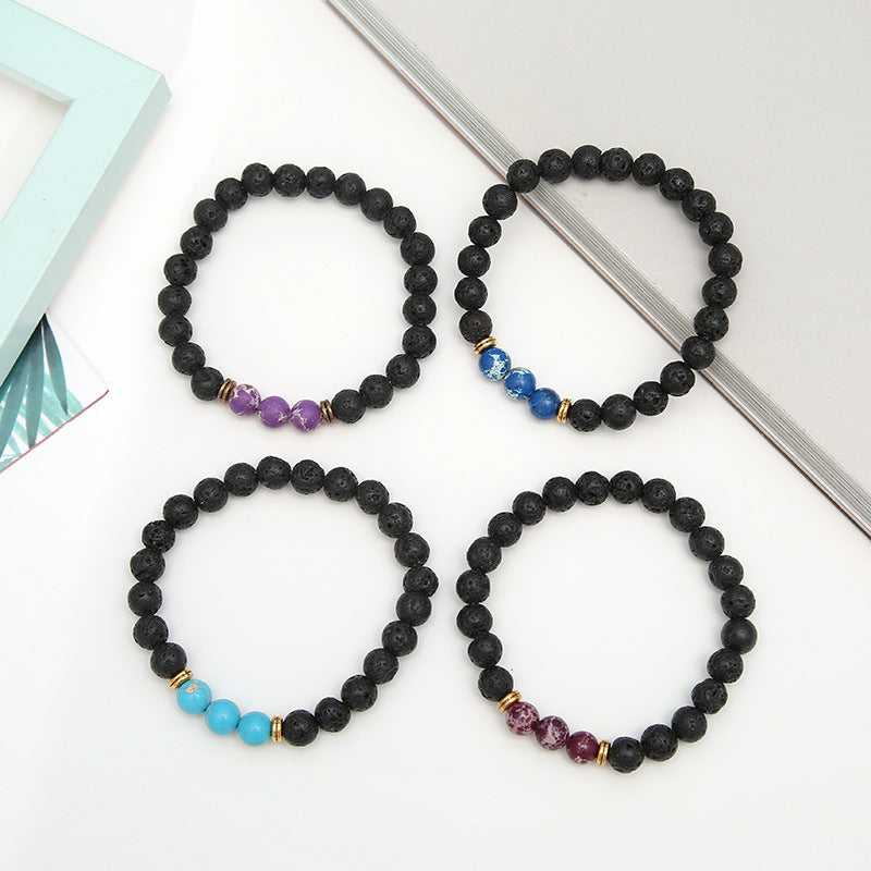 Casual Retro Volcanic Rock Bracelet