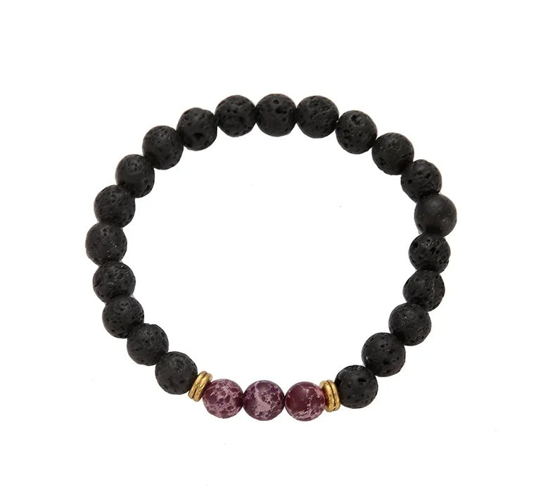 Casual Retro Volcanic Rock Bracelet