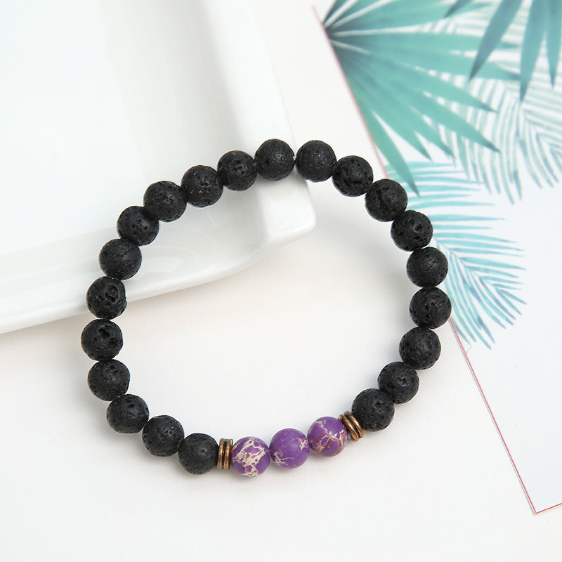 Casual Retro Volcanic Rock Bracelet
