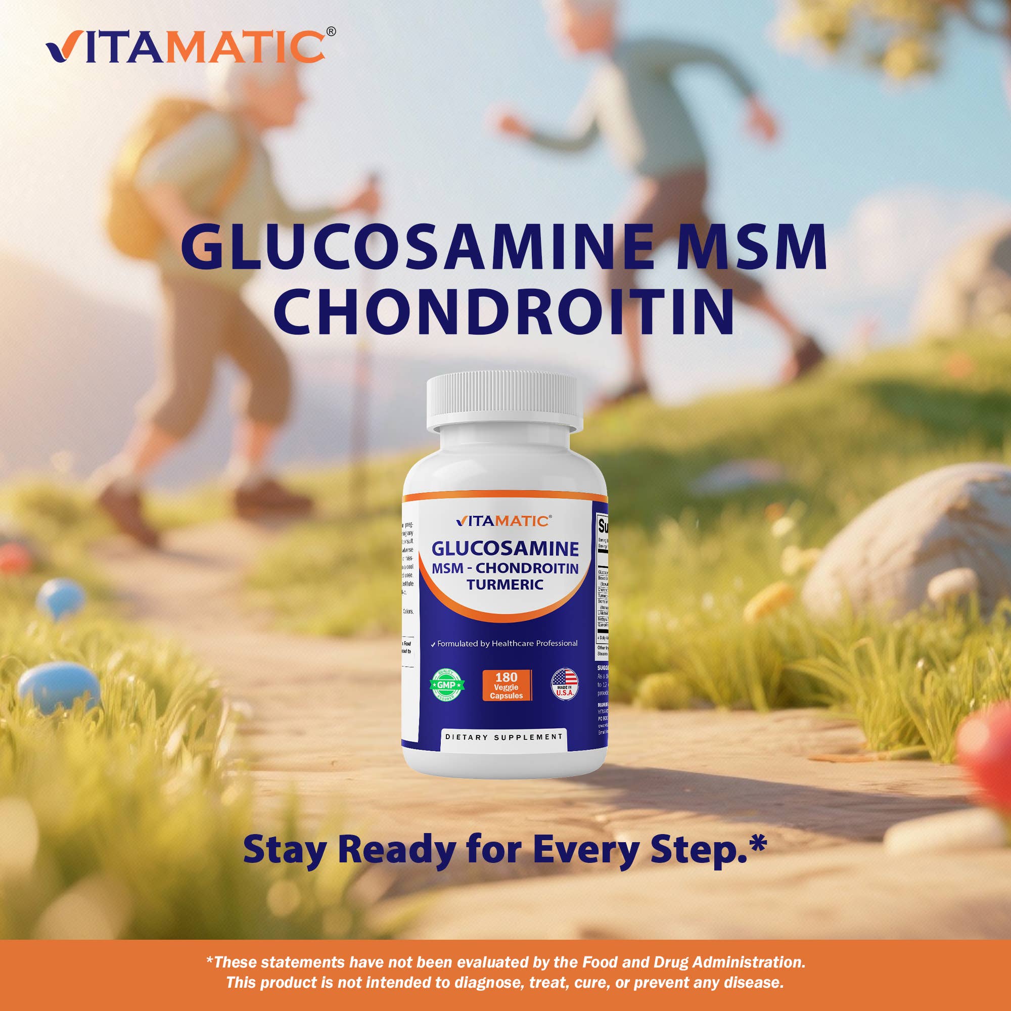 Vitamatic Glucosamine & Chondroitin | MSM | 180ct