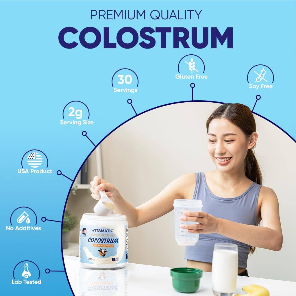 Vitamatic Bovine Colostrum | 30% IgG | 30 Servings