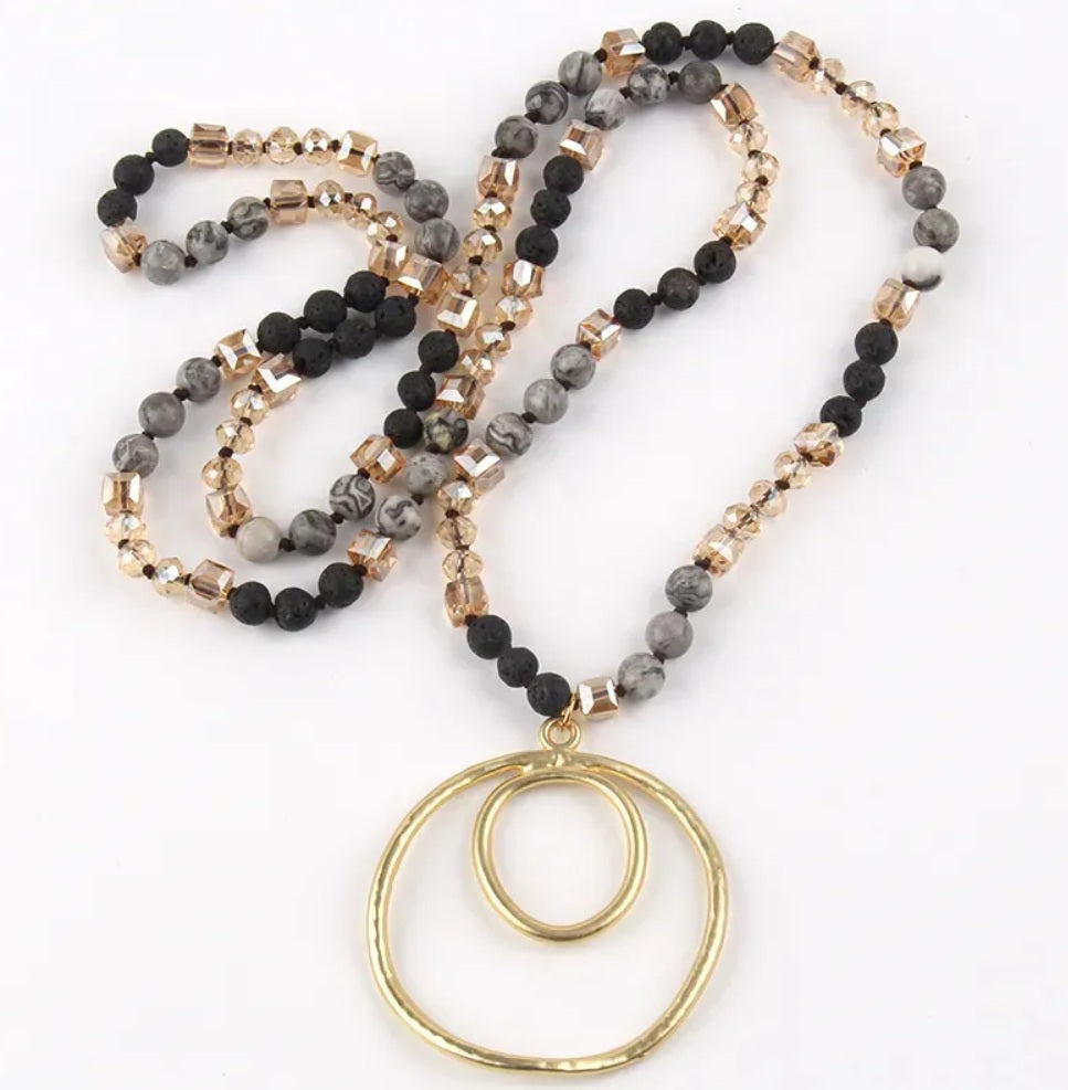 Beaded Pendant Necklace