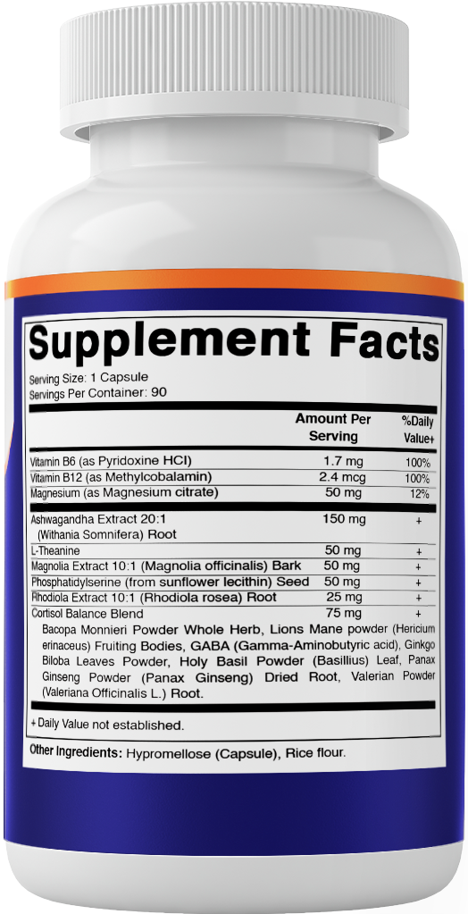 Vitamatic Cortisol Support | Ashwagandha & Rhodiola | 90ct