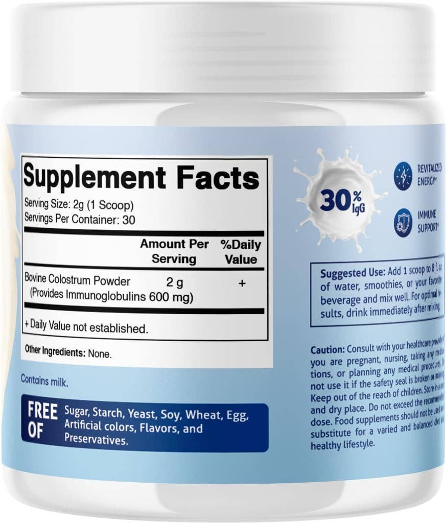 Vitamatic Bovine Colostrum | 30% IgG | 30 Servings