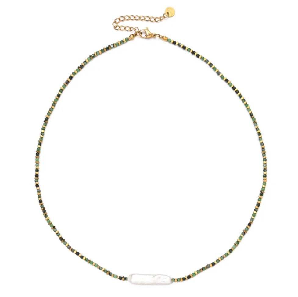 Beaded Pearl Necklace