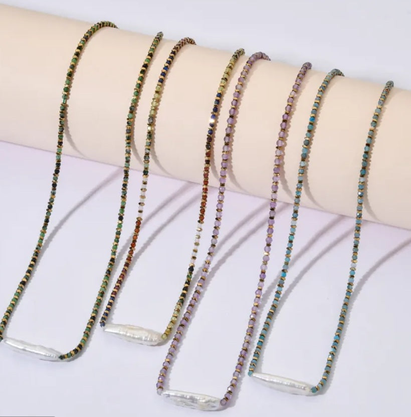 Beaded Pearl Necklace