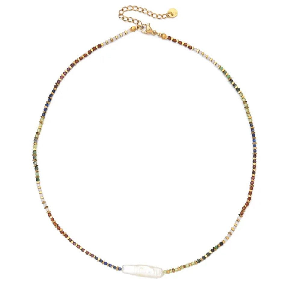 Beaded Pearl Necklace