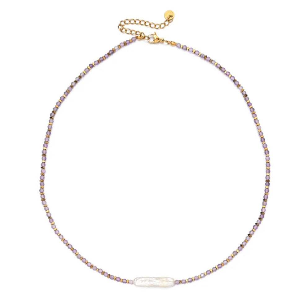 Beaded Pearl Necklace